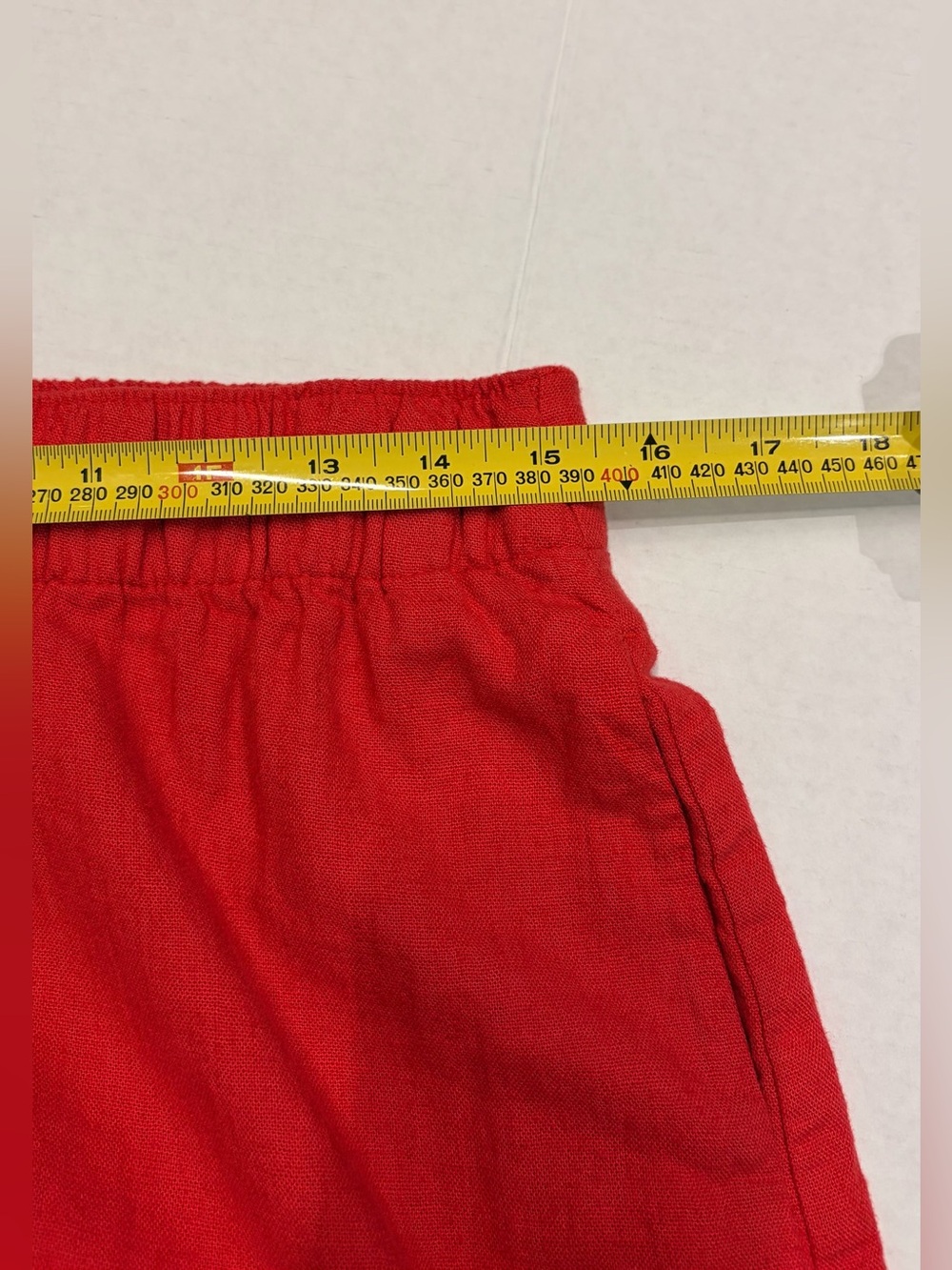 🌻ABERCROMBIE & FITCH Red Elastic-Waist Lined Pants - Picture 6 of 13
